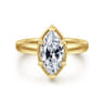 Deedie - 14K Yellow Gold Marquise Shape Diamond Engagement Ring - 0.11 ct