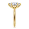 Badia - 14K Yellow Gold Marquise Shape Solitaire Diamond Engagement Ring - 0.06 ct