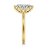Azucena - 14K Yellow Gold Marquise Shape Solitaire Diamond Engagement Ring - 0.06 ct