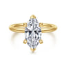 Anuk - 14K Yellow Gold Marquise Shape Diamond Engagement Ring - 0.06 ct