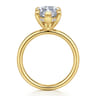 Peace - 14K Yellow Gold Marquise Shape Diamond Engagement Ring - 0.1 ct
