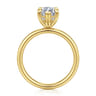 Peace - 14K Yellow Gold Marquise Shape Diamond Engagement Ring - 0.08 ct