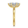 Peace - 14K Yellow Gold Marquise Shape Diamond Engagement Ring - 0.08 ct