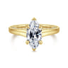 Rosey - 14K Yellow Gold Marquise Shape Diamond Engagement Ring - 0.35 ct