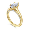 Rosey - 14K Yellow Gold Marquise Shape Diamond Engagement Ring - 0.35 ct