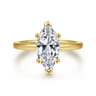 Paula - 14K Yellow Gold Marquise Shape Diamond Engagement Ring