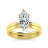 Paula - 14K Yellow Gold Marquise Shape Diamond Engagement Ring