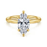 Lark - 14K Yellow Gold Marquise Shape Solitaire Engagement Ring