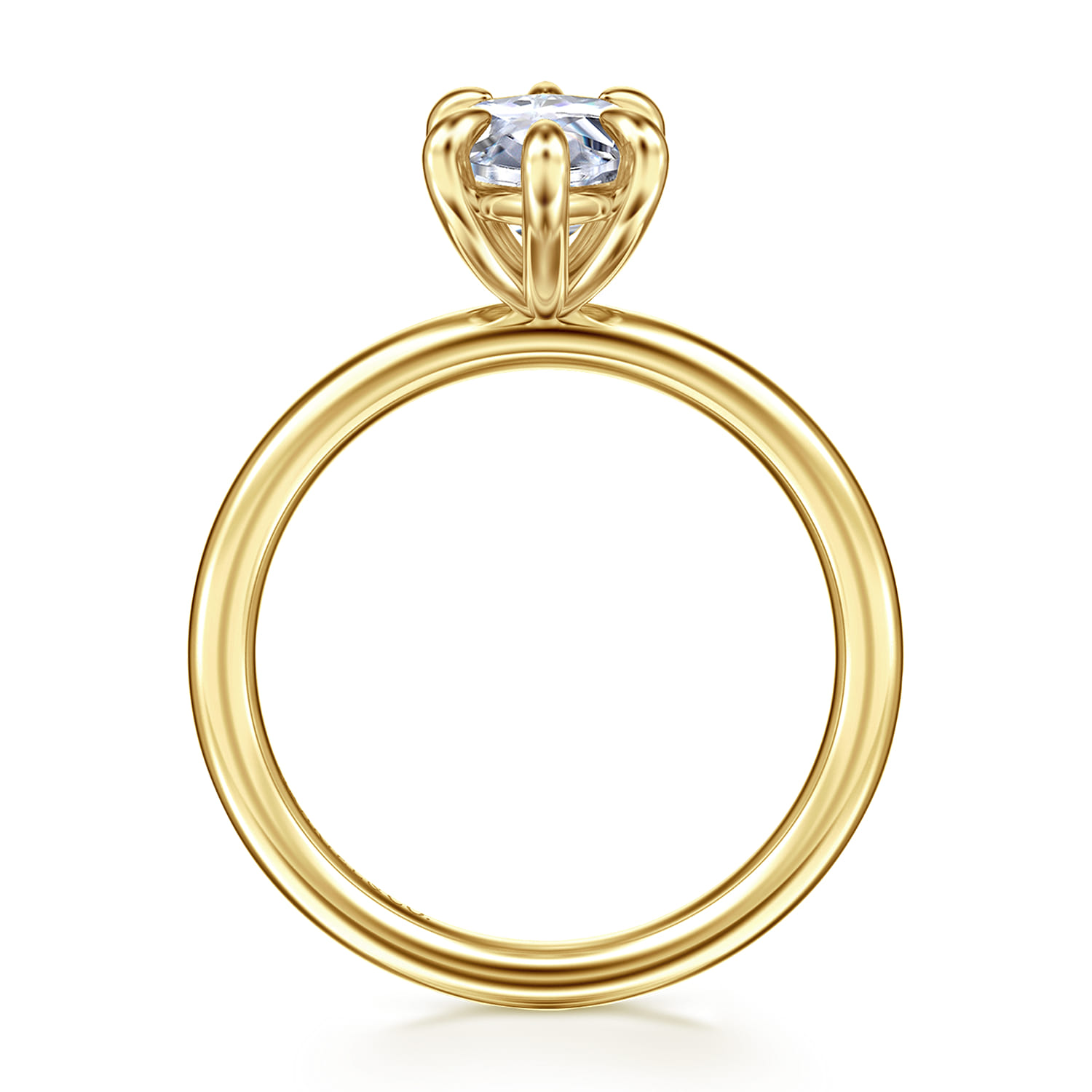 Lark - 14K Yellow Gold Marquise Shape Solitaire Engagement Ring - Shot 2