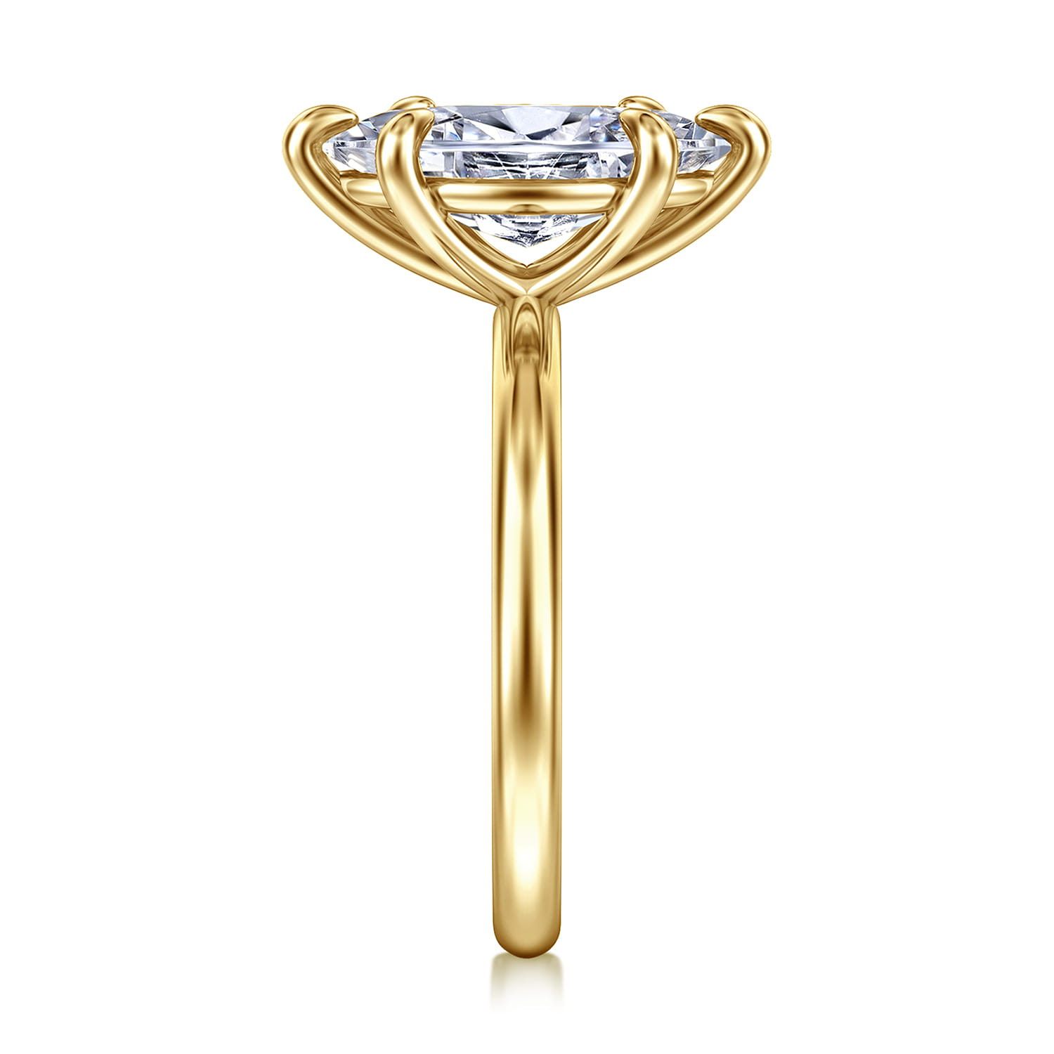 Lark - 14K Yellow Gold Marquise Shape Solitaire Engagement Ring - Shot 5