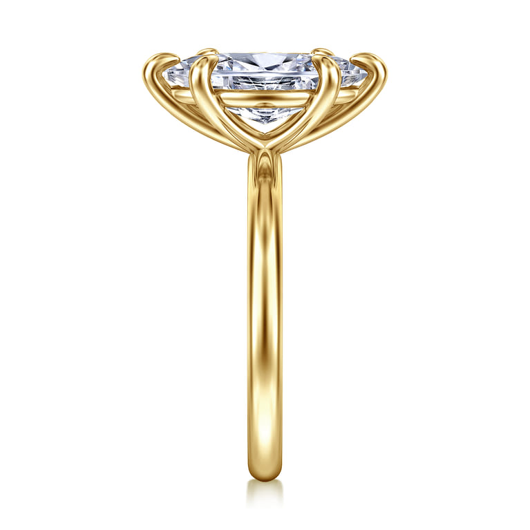 Lark - 14K Yellow Gold Marquise Shape Solitaire Engagement Ring - Shot 5