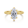 Bena - 14K Yellow Gold Marquise Shape Solitaire Diamond Engagement Ring