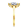 Bena - 14K Yellow Gold Marquise Shape Solitaire Diamond Engagement Ring