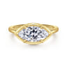 Linen - 14K Yellow Gold Marquise Shape Diamond Engagement Ring