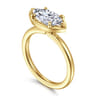 Linen - 14K Yellow Gold Marquise Shape Diamond Engagement Ring