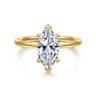 Tiana - 14K Yellow Gold Marquise Shape Solitaire Diamond Engagement Ring