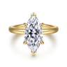 Unite - 14K Yellow Gold Marquise Shape Solitaire Diamond Engagement Ring