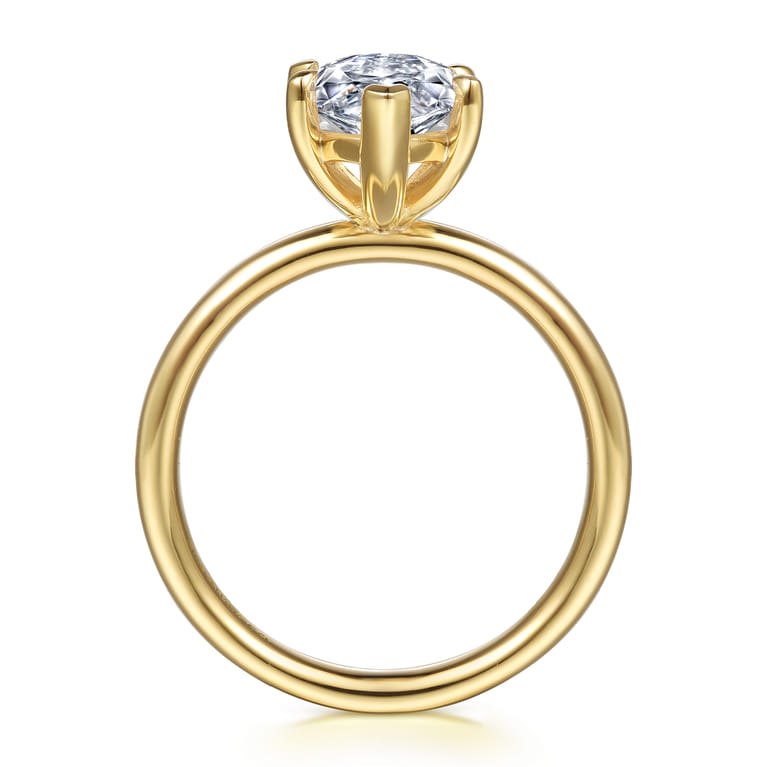 Unite - 14K Yellow Gold Marquise Shape Solitaire Diamond Engagement Ring - Shot 2