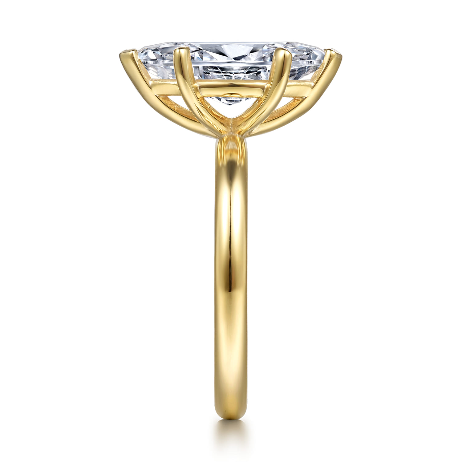 Unite - 14K Yellow Gold Marquise Shape Solitaire Diamond Engagement Ring - Shot 4