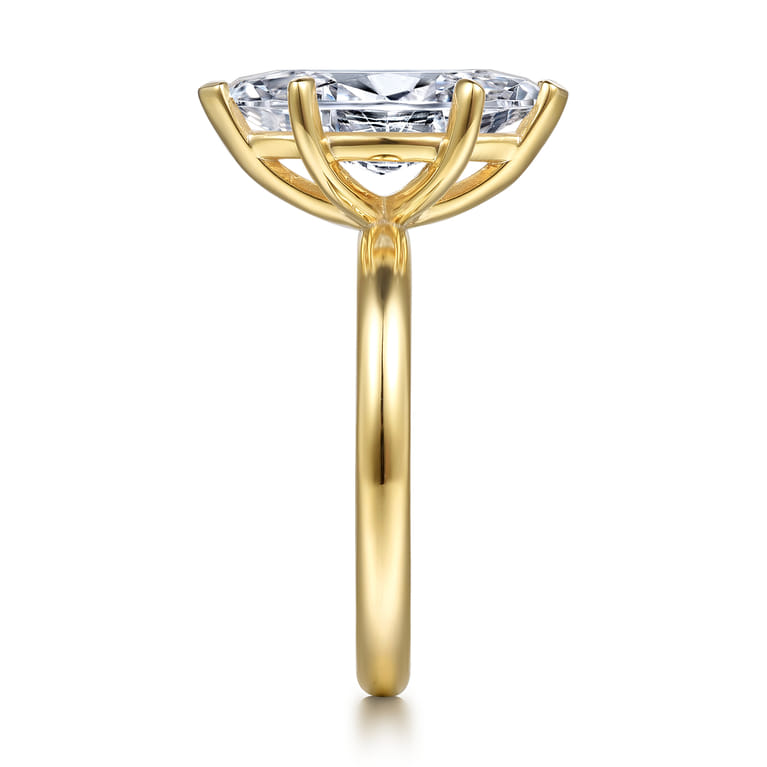 Unite - 14K Yellow Gold Marquise Shape Solitaire Diamond Engagement Ring - Shot 4