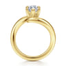 Bettie - 14K Yellow Gold Bypass Marquise Shape Diamond Engagement Ring