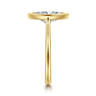 Brooke - 14K Yellow Gold Marquise Cut Bezel Set Solitaire Diamond Engagement Ring