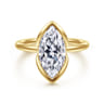 Vivienne - 14K Yellow Gold Marquise Shape Solitaire Diamond Engagement Ring