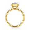 Vivienne - 14K Yellow Gold Half Bezel Marquise Shape Solitaire Diamond Engagement Ring