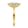 Zephyra - 14K Yellow Gold 6 Prong Marquise Shape Solitaire Diamond Engagement Ring