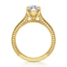 Eros - Vintage Inspired 14K Yellow Gold Marquise Shape Solitaire Diamond Engagement Ring