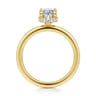 Rainah - 14K Yellow Gold Oval Diamond Engagement Ring - 0.11 ct