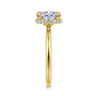 Rainah - 14K Yellow Gold Oval Diamond Engagement Ring - 0.11 ct
