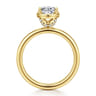 Deedie - 14K Yellow Gold Oval Diamond Engagement Ring - 0.11 ct