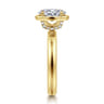 Deedie - 14K Yellow Gold Oval Diamond Engagement Ring - 0.11 ct