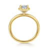 Cassi - 14K Yellow Gold Oval Diamond Engagement Ring - 0.06 ct