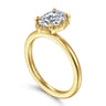 Cassi - 14K Yellow Gold Oval Diamond Engagement Ring - 0.06 ct