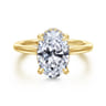 Aldon - 14K Yellow Gold Oval Diamond Engagement Ring - 0.14 ct