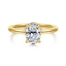 Aldon - 14K Yellow Gold Oval Diamond Engagement Ring - 0.07 ct