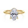 Aldon - 14K Yellow Gold Oval Diamond Engagement Ring - 0.1 ct