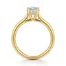 Badia - 14K Yellow Gold Oval Solitaire Diamond Engagement Ring - 0.05 ct