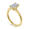 Badia - 14K Yellow Gold Oval Solitaire Diamond Engagement Ring - 0.05 ct