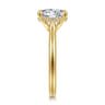 Badia - 14K Yellow Gold Oval Solitaire Diamond Engagement Ring - 0.05 ct