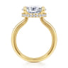Sandi - 14K Yellow Gold East West Oval Diamond Engagement Ring - 0.15 ct