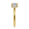 Sandi - 14K Yellow Gold East West Oval Diamond Engagement Ring - 0.15 ct