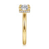 Sandi - 14K Yellow Gold East West Oval Diamond Engagement Ring - 0.12 ct