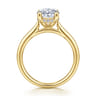 Azucena - 14K Yellow Gold Oval Solitaire Diamond Engagement Ring - 0.08 ct