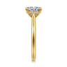 Azucena - 14K Yellow Gold Oval Solitaire Diamond Engagement Ring - 0.05 ct