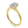 Azucena - 14K Yellow Gold Oval Solitaire Diamond Engagement Ring - 0.05 ct