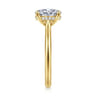 Azucena - 14K Yellow Gold Oval Solitaire Diamond Engagement Ring - 0.05 ct