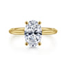 Azucena - 14K Yellow Gold Oval Solitaire Diamond Engagement Ring - 0.06 ct